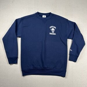 Vintage Bike Sweatshirt Mens L Mustangs Basketball Navy Crewneck 80s 90s‎ USA